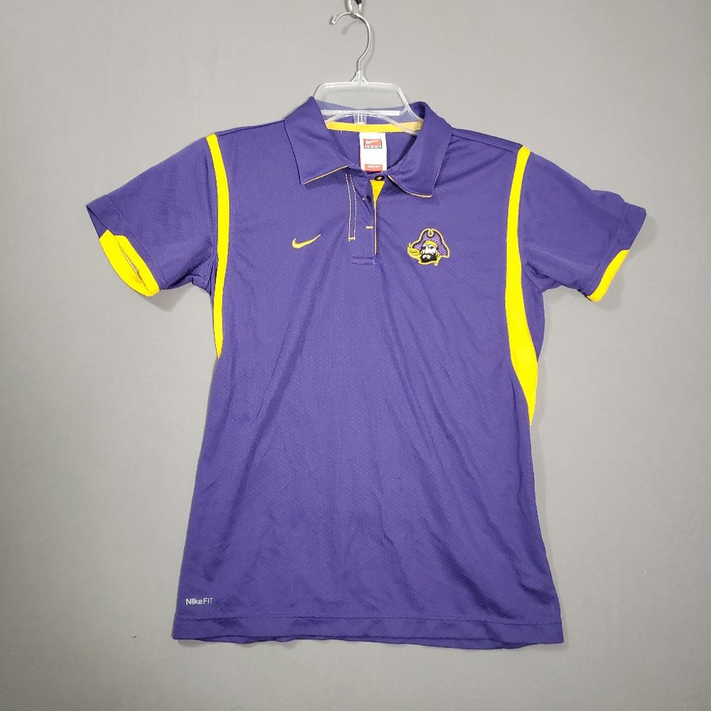 Nike Fit DRY Team Womens ECU East Carolina University Pirates Polo Shirt, Size S
